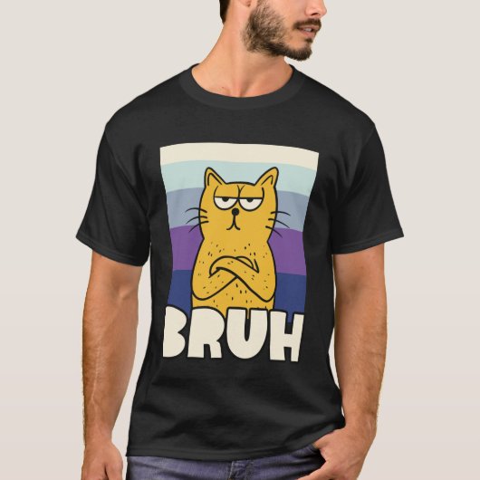 ブリューメメ猫ビンテージ風 Tシャツ (正面)