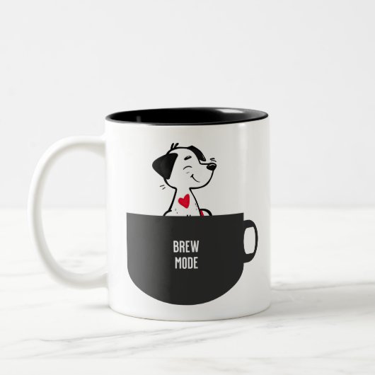 ブリューモード コーヒー 犬 ツートーンマグカップ (左)