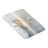 ブリュー湖で霧の日の出 マグネット (右側)