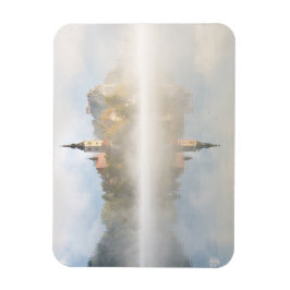 ブリュー湖で霧の日の出 マグネット