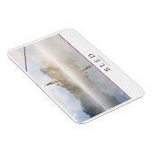 ブリュー湖で霧の日の出 マグネット (右側)