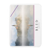 ブリュー湖で霧の日の出 マグネット (縦)