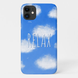ブリラックスルースカイクラウドやる気を起こさせる引用文 iPhone 11 ケース