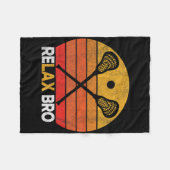 ブリラックスロおもしろいラクロス引用文ラクロスクロスズヴィン フリースブランケット (正面(横))