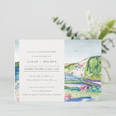 ブリリアムマウンテンスケープ赤面婚約招待状 サンキューカード (スタンド正面)