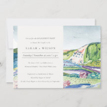 ブリリアムマウンテンスケープ赤面婚約招待状