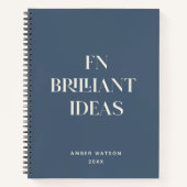 ブリリアントアイディアモダンプランナーカスタムシックブルー ノートブック (正面)