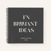 ブリリアントアイディアモダンプランナーカスタムダークグレー ノートブック (正面)