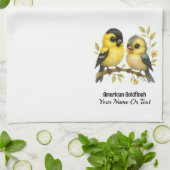 ブリリアントアメリカン・ゴールドフィンチ キッチンタオル (折り畳み)