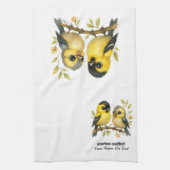 ブリリアントアメリカン・ゴールドフィンチ キッチンタオル (縦)