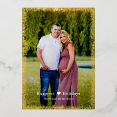 ブリリアントグローフォイルカスタムグリーティングホリデーカード 箔シーズンカード (正面)