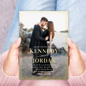 ブリリアントグローフォイルフォト結婚式招待状 箔招待状