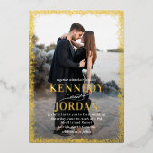 ブリリアントグローフォイルフォト結婚式招待状 箔招待状 (正面)