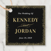 ブリリアントグロー実在フォイル結婚式の引き出物ラベル フェイバータグ (正面)