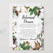 ブリリアントコットン開花水の色のリハーサルディナー 招待状 (正面)