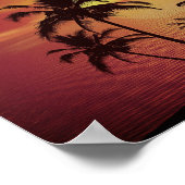 ブリリアントサンセットビーチ海 ポスター (角)