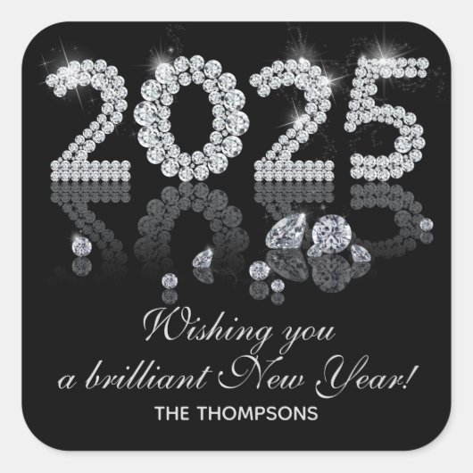 ブリリアントダイアモンズラグジュアリーニューイヤー2025 スクエアシール (正面)