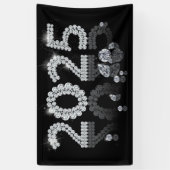 ブリリアントダイヤモンドラグジュアリー2025新年 横断幕 (縦)