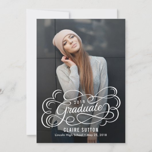 ブリリアントフューチャー卒業発表招待状 招待状 (正面)