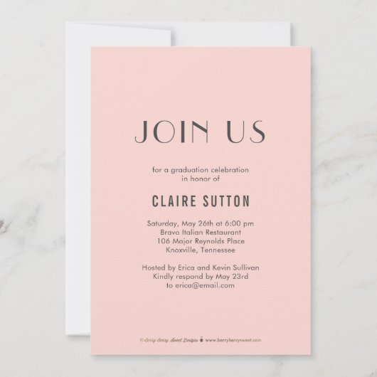 ブリリアントフューチャー卒業発表招待状 招待状 (裏面)