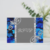 ブリリアントブルーバラとダイヤモンド結婚スワーズのCST2 出欠カード (スタンド正面)