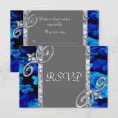 ブリリアントブルーバラとダイヤモンド結婚スワーズのCST2 出欠カード (正面/裏面)