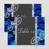 ブリリアントブルーバラとダイヤモンド結婚スワーズのCSTM ポストカード (正面/裏面)