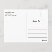 ブリリアントブルーピーコックジグソーパズル ポストカード (裏面)