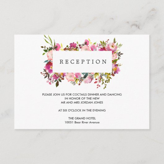 ブリリアントブルームウェディングフラワー レセプションエンクロージャー エンクロージャーカード (正面)