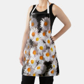 ブリリアントホワイトデイジーオンブラックフローラ エプロン (インサイチュ)