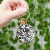 ブリリアントラウンドダイヤモンドキーチェーン キーホルダー (手)