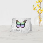 ブリリアントレインボーバタフライサンキューカード カード (黄色い花)