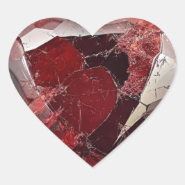 ブリリアントレッドクリスタルイラストレーション ハートシール