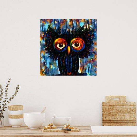 ブリリアントワイズフクロウ ポスター (キッチン)