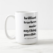ブリリアント先生教育者鑑賞引用文アート コーヒーマグカップ (左)