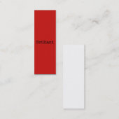 ブリリアント引用文ポピー赤トレンドカラーテンプレート スキニー名刺 (正面/裏面)