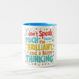 ブリリアント忙し&考えズ ツートーンマグカップ