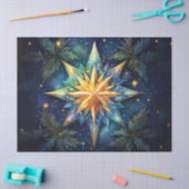 ブリリアント金ゴールドクリスマススターズDecompage Craft Pap 薄葉紙 (クラフト)