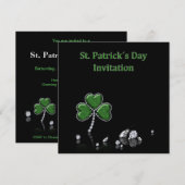 ブリリアント·ハッピー·セント·パトリックズ·デイ·ダイヤモンド 招待状 (正面/裏面)