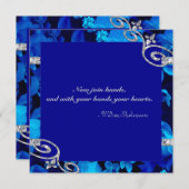 ブリリアント·ブルー·バラとダイヤモンド·スワ結婚ールズのDBNF 招待状 (正面/裏面)