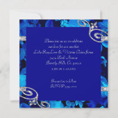 ブリリアント·ブルー·バラとダイヤモンド·スワ結婚ールズのDBNF 招待状 (裏面)