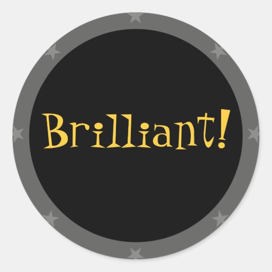 ブリリアント – 先生ステッカーシリーズ ラウンドシール (正面)