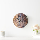 ブリル木材デザイン時計 ラウンド壁時計 (ホーム)
