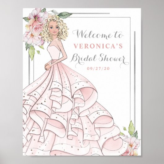 ブリンギグラモールブライドブライダルシャワーウェルカムサイン ポスター (正面)
