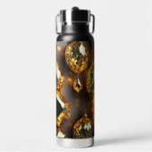 ブリンク！美しいカオスジュエリーの金ゴールド ウォーターボトル (正面)