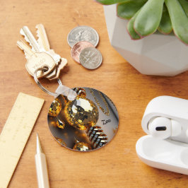 ブリンク！美しいカオスジュエリーの金ゴールド キーホルダー