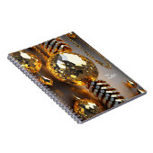 ブリンク！美しいカオスジュエリーの金ゴールド ノートブック (右側)