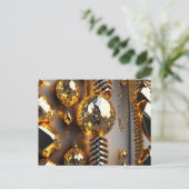 ブリンク！美しいカオスジュエリーの金ゴールド ポストカード (スタンド正面)