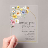 ブリンツザブライドワイルドフラワーブライダルシャワー アクリル招待状 (インサイチュ (ポータブル))
