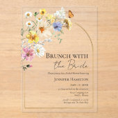 ブリンツザブライドワイルドフラワーブライダルシャワー アクリル招待状 (正面)